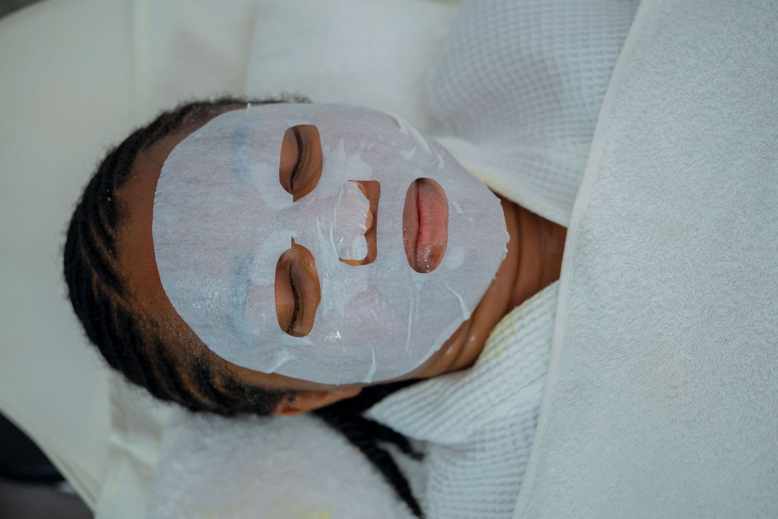 Facial treatment in progress at Page 3 Luxury Salon Madurai